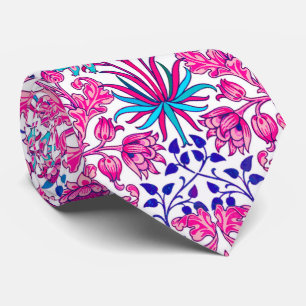 Cravate William Morris Hyacinth Imprimer, rose Fuchsia