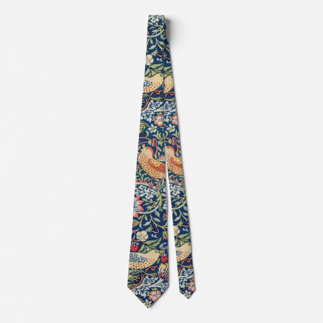 Cravate William Morris Strawberry Thief Art Imprimer Vinta (Devant)