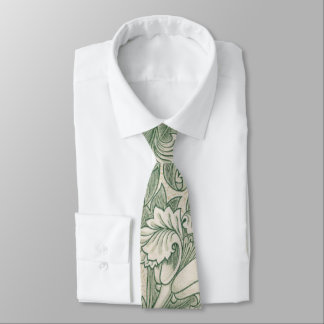 Cravate william morris tulip papier peint textile vert