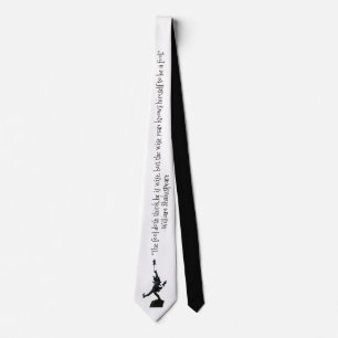 Cravate William Shakespeare Fool Citation sur le noir et b