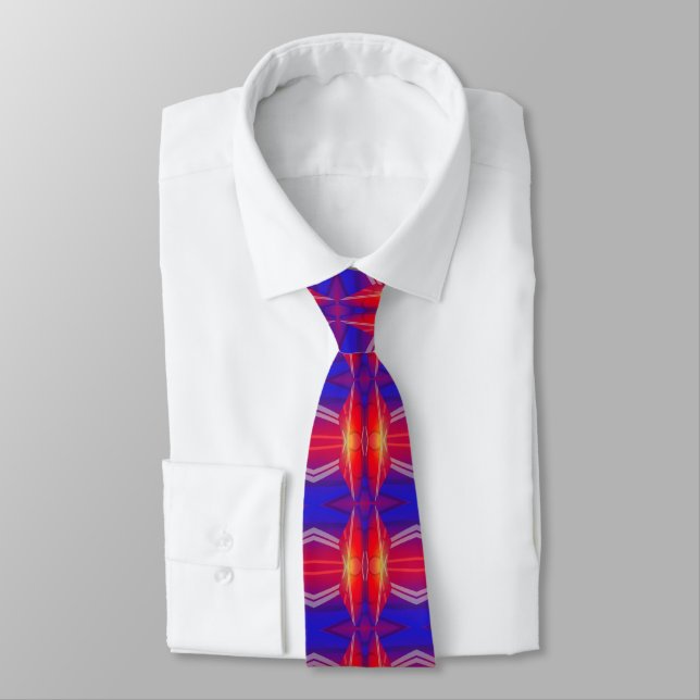Cravate Wing It Motif Neon Layed Abstract Design abstrait (Attaché)