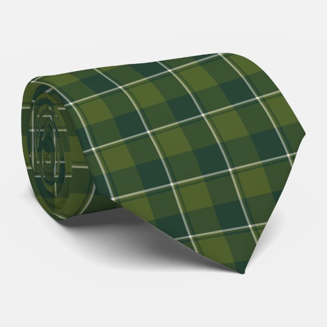 Cravate Woodland and Evergreen Plaid Neck Tie (Roulé)