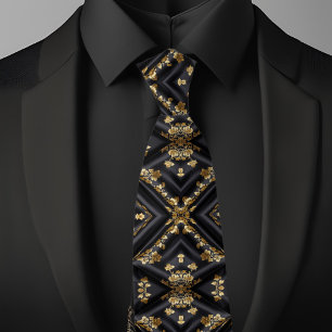 Cravate X Gold en noir