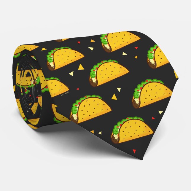 Cravate Yummy Taco Motif (Roulé)