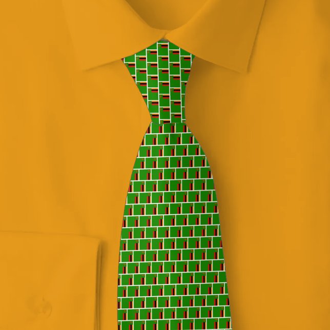 Cravate Zambia Flag Brick Pattern (Créateur téléchargé)