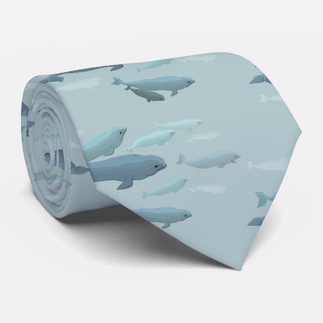 Cravates de baleine de beluga et cravates de faune (Roulé)