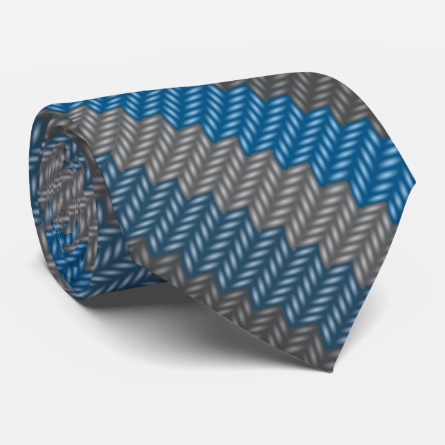 Cravates de laine Imprimé Tricot de laine bleu cra (Roulé)
