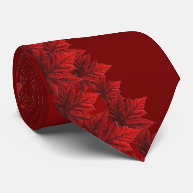 Cravates du Canada de feuille d'érable rouge de (Roulé)