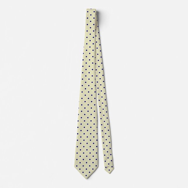 Cravates Polka Dot Pour Hommes | Cravate Jaune Et  (Devant)