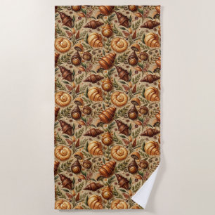 Craving Croissants  Beach Towel