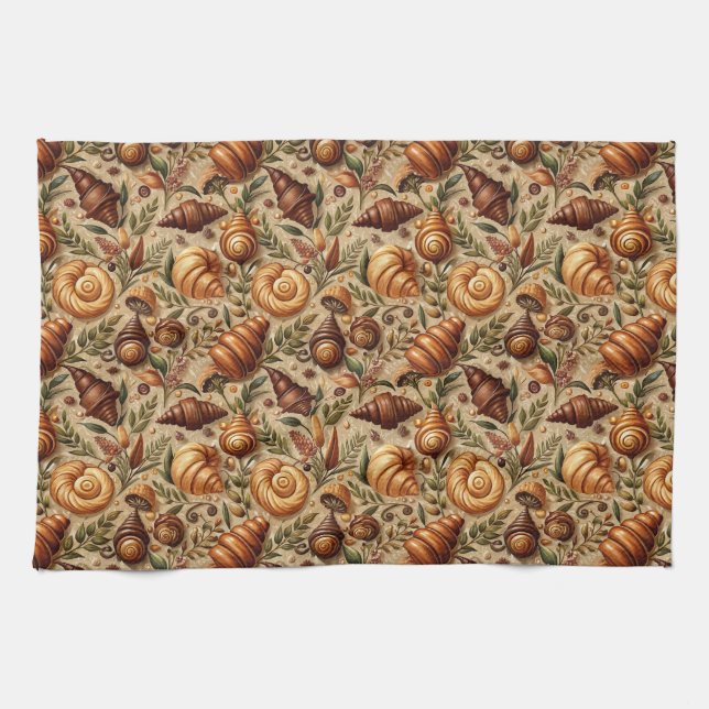 Craving Croissants  Kitchen Towel (Horizontal)