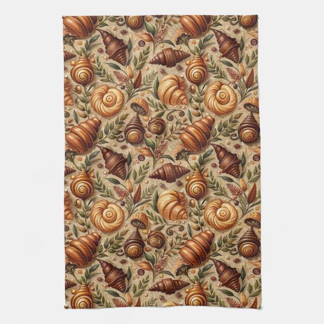 Craving Croissants  Kitchen Towel (Vertical)