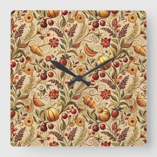 Craving Croissants Square Wall Clock