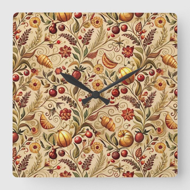 Craving Croissants  Square Wall Clock (Front)