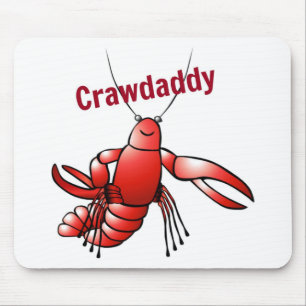 Crawdaddy Red Crayfish Mouse Pad