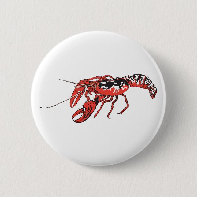 crawfish 2 inch round button (Front)