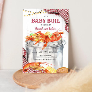 Crawfish Baby Boil Seafood Baby Shower Invitation