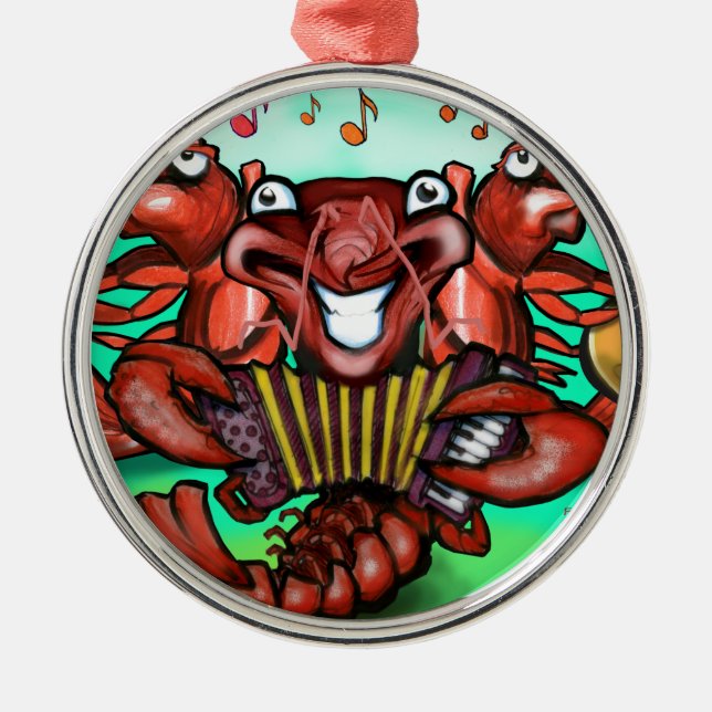 Crawfish Band Metal Ornament (Front)