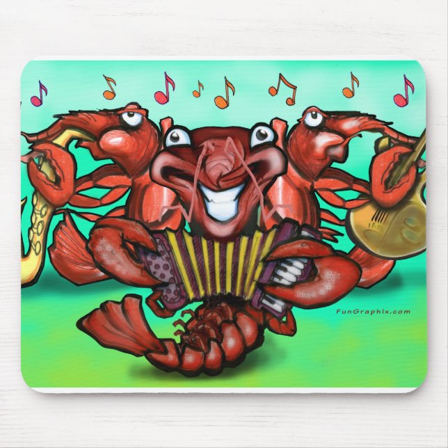 Crawfish Band Mouse Pad (Front)