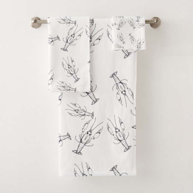 Crawfish bathroom set (Insitu)