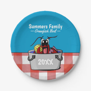 Crawfish Boil Annual Family Party Picnic Paper Plate