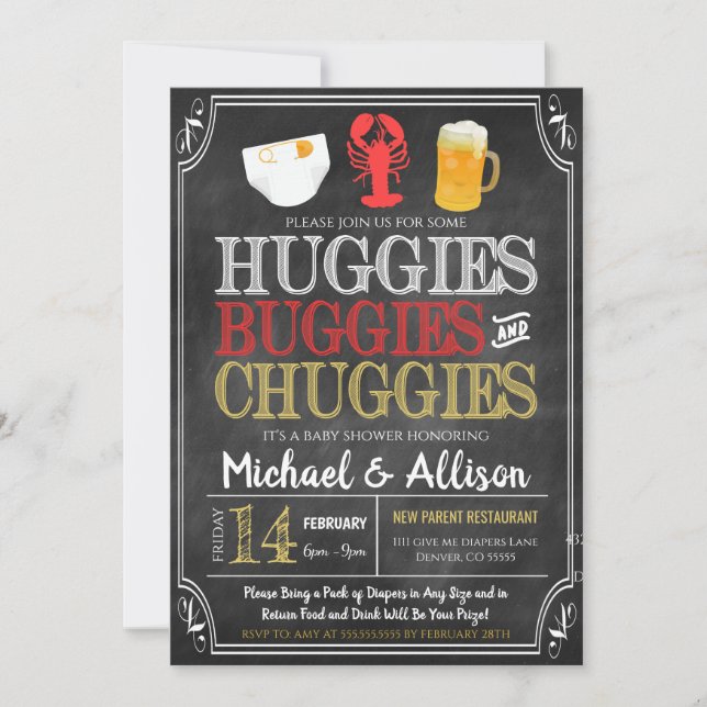 Crawfish Boil Baby Shower Invitation (Front)