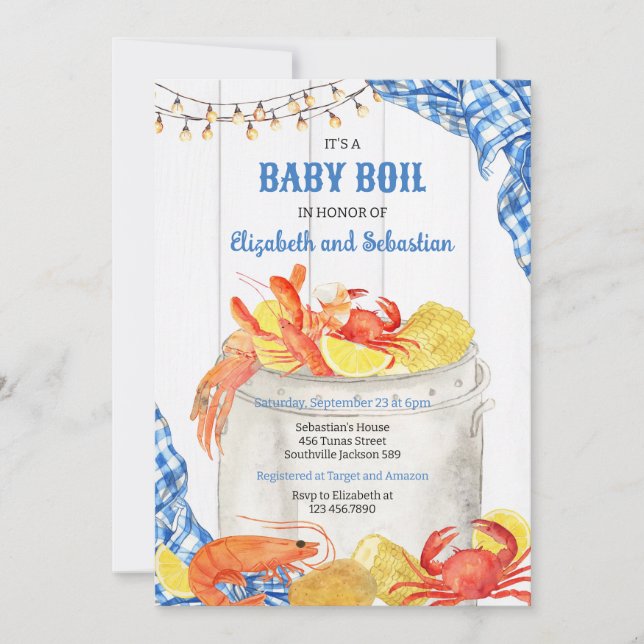 Crawfish Boil Baby Shower Invitation (Devant)