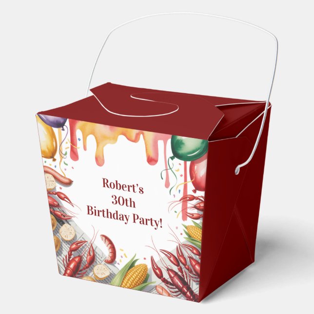 Crawfish Boil Birthday Party For Adults  Favor Box (Front)