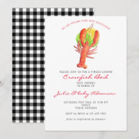 Crawfish Boil Cajun Buffalo Plaid  Baby Shower