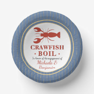 Crawfish Boil Couples Shower Engagement Party Paper Plate