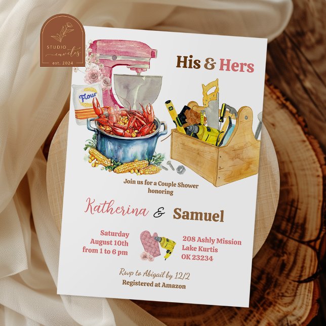 Crawfish Boil Couples Shower Invitation (Créateur téléchargé)