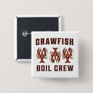 Crawfish Boil Crew 2 Inch Square Button