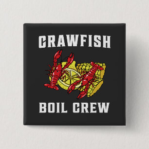Crawfish Boil Crew  2 Inch Square Button