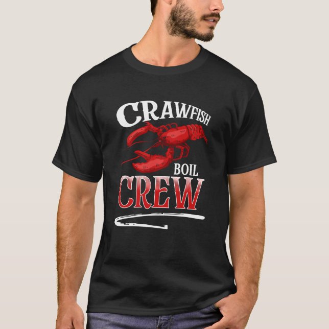 Crawfish Boil Crew Crayfish T-Shirt (Front)