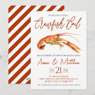 Crawfish Boil Engagement Party Invitation