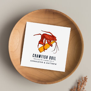 Crawfish Boil Engagement Party Paper Napkin
