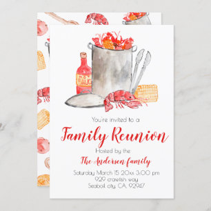 Crawfish boil family Reunion invitation