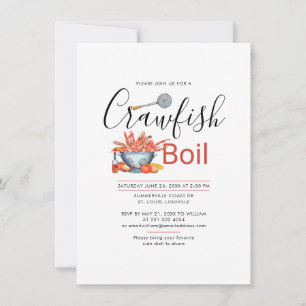 Crawfish Boil Family Reunion Summer Cookout Invitation