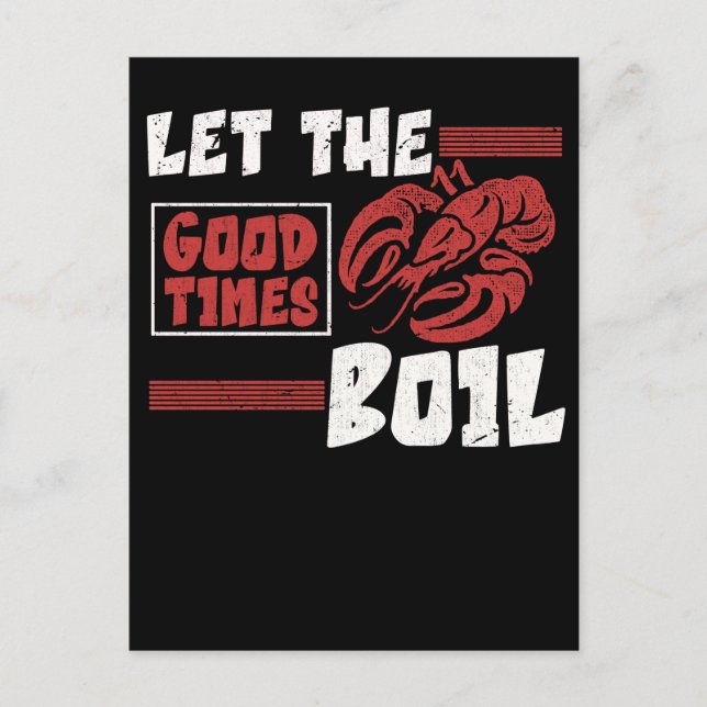 Crawfish Boil Funny Crayfish Cook Lobsters Postcard (Front)