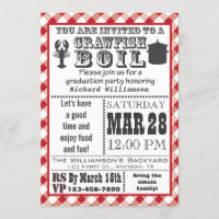 Crawfish Boil Graduation Party Invitation