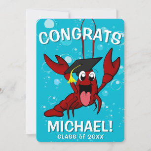 Crawfish Boil Graduation Party Lobster Seafood Invitation
