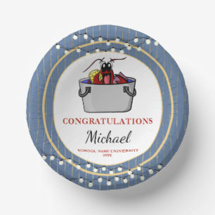 Crawfish Boil Graduation Party Paper Plate