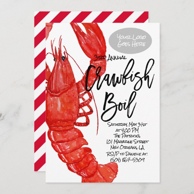 Crawfish Boil Invitation (Front/Back)