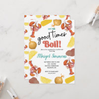 Crawfish Boil Invitation - Let the Good TIme Boil
