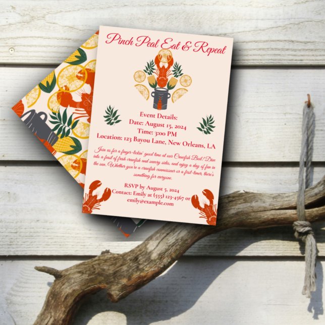 Crawfish Boil Invitation – Seafood Cookout  (Creator Uploaded)