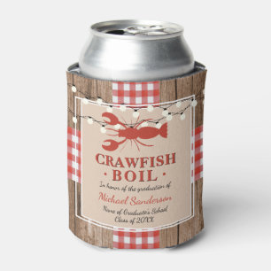 Crawfish Boil Lobster Engagement Party Rustic Can Cooler