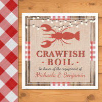 Crawfish Boil Lobster Engagement Party Rustic