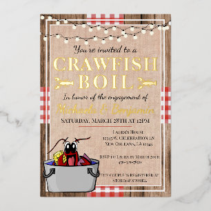 Crawfish Boil Lobster Party Engagement Rustic