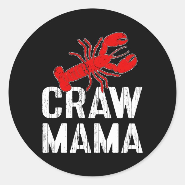Crawfish Boil Love Crayfish Craw Mama Crawfish Classic Round Sticker (Front)