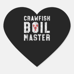 Crawfish Boil Master Cajun Crawfish Boil Gift Heart Sticker